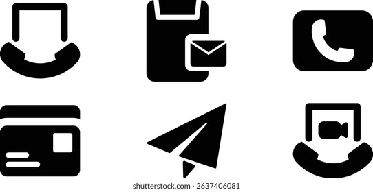 Minimalist Modern Rounded Filled Email Icon with clean Filled and intuitive symbols