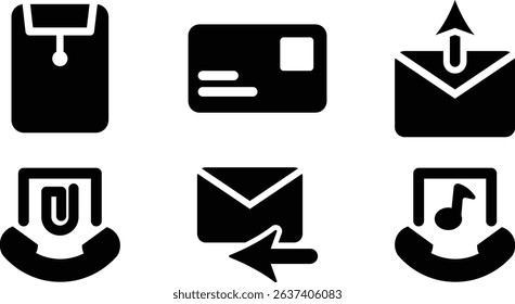 Minimalist Modern Rounded Filled Email Icon with clean Filled and intuitive symbols