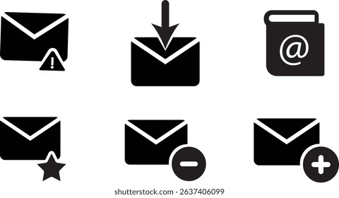 Minimalist Modern Rounded Filled Email Icon with clean Filled and intuitive symbols