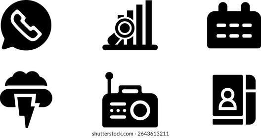 Minimalist Modern Rounded Filled Home Screen Apps Icon with clean Filled and intuitive symbols