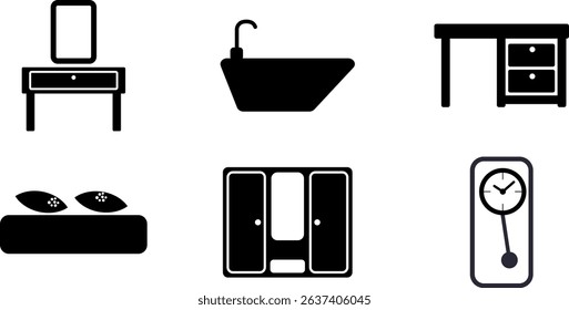 Minimalist Modern Rounded Filled Interior And Furniture Icon with clean Filled and intuitive symbols