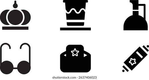 Minimalist Modern Rounded Filled Judaism Designe Icon with clean Filled and intuitive symbols
