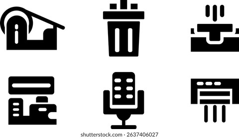 Minimalist Modern Rounded Filled Office Designe Icon with clean Filled and intuitive symbols