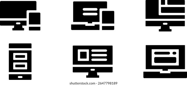 Minimalist Modern Rounded Filled Responsive Icon with clean Filled and intuitive symbols