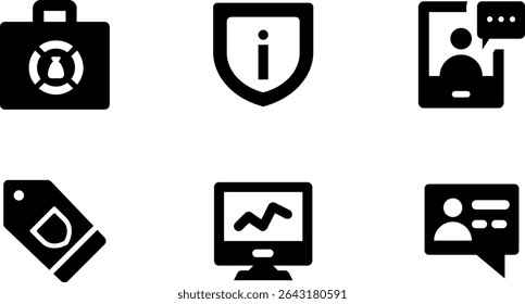 Minimalist Modern Rounded Filled Seo And Digital Marketing Icon with clean Filled and intuitive symbols