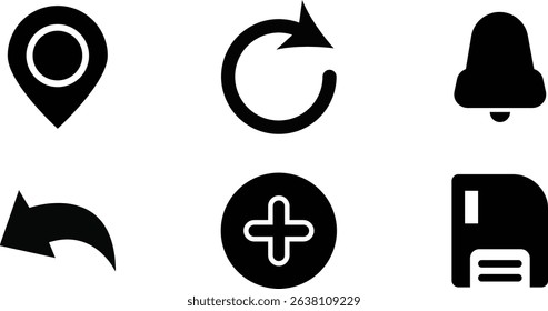 Minimalist Modern Rounded Filled Web Essentials Icon with clean Filled and intuitive symbols