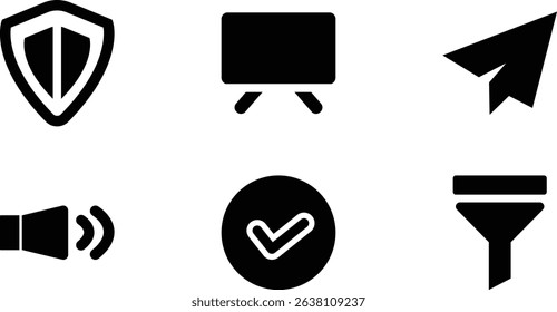 Minimalist Modern Rounded Filled Web Essentials Icon with clean Filled and intuitive symbols