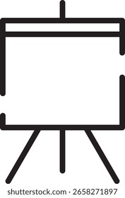 Minimalista Moderno Redondeado Contorno Flipchart Icono con símbolos limpios Rellenos e intuitivos