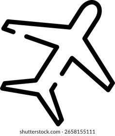 Icono de plano de contorno redondeado moderno minimalista con símbolos limpios e intuitivos