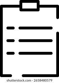 Minimalist Modern Rounded Outline Timetable Icon with clean Filled and intuitive symbols