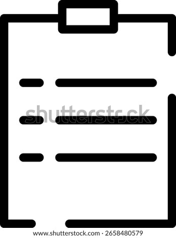 Minimalist Modern Rounded Outline Timetable Icon with clean Filled and intuitive symbols