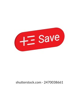 A minimalist and modern save button design, ideal for content creators and users looking to bookmark and organize content effortlessly
