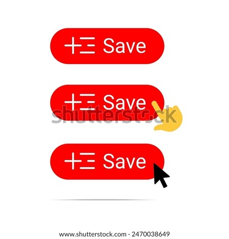A minimalist and modern save button design, ideal for content creators and users looking to bookmark and organize content effortlessly