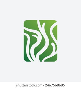 Minimalist Modern Sea Moss Logo Icon Vector