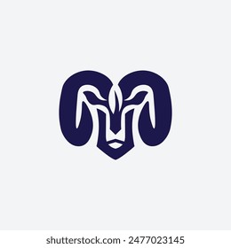 Minimalist Modern Sheep Logo Vector Illustration