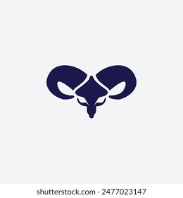 Minimalist Modern Sheep Logo Vector Illustration