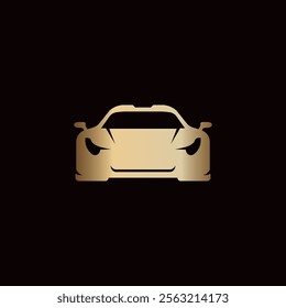 Minimalist Modern Silhouette Sport Car for Garage or Automotive Modification logo design