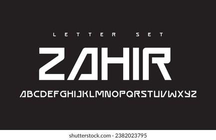 Minimalist modern simple alphabet urban typography for sport fashion logo design digital futuristic 