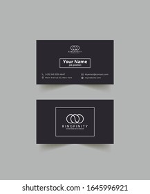 Minimalist modern and simple clean layout business card print template design
