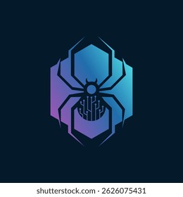 Design minimalista da tecnologia da teia de aranha moderna