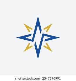 Ilustração minimalista do vetor do logotipo da estrela moderna