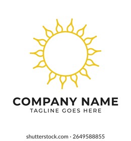 A Minimalist and Modern Sun Logo Design for a Bright and Energetic Company Identity, Clean and Versatile Style