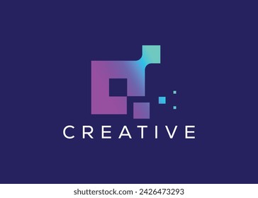 Minimalist and Modern technology logo design vector template. Creative modern Innovative high Circuit technology logo