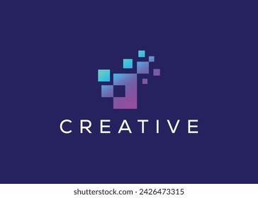 Minimalist and Modern technology logo design vector template. Creative modern Innovative high Circuit technology logo