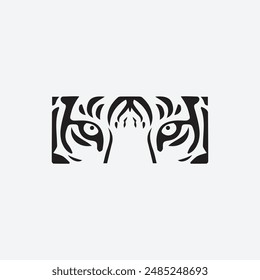 Minimalist Modern Tiger Logo Vector Illustration