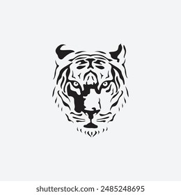 Minimalist Modern Tiger Logo Vector Illustration