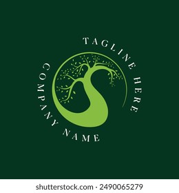 Minimalist Modern Trees Logo Vector Illustration