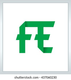 minimalist and modern two letter composition for initial, logo or signature