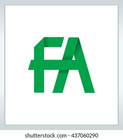 minimalist and modern two letter composition for initial, logo or signature
