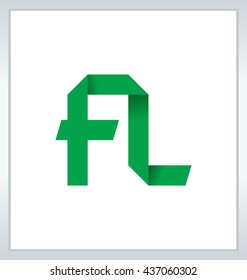 minimalist and modern two letter composition for initial, logo or signature