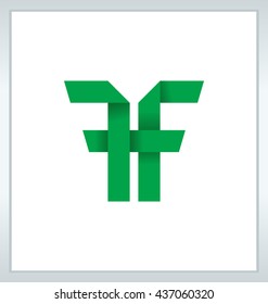minimalist and modern two letter composition for initial, logo or signature