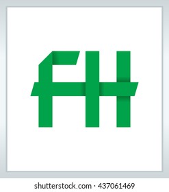 minimalist and modern two letter composition for initial, logo or signature