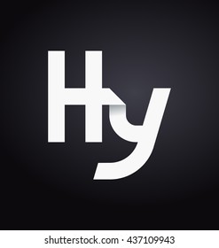 minimalist and modern two letter composition for initial, logo or signature