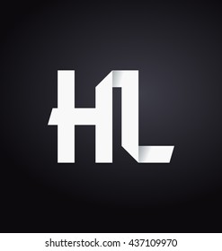 minimalist and modern two letter composition for initial, logo or signature