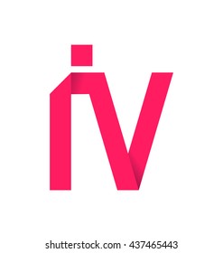 minimalist and modern two letter composition for initial, logo or signature started by i letter
