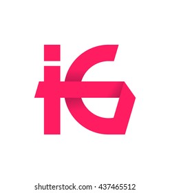 minimalist and modern two letter composition for initial, logo or signature started by i letter
