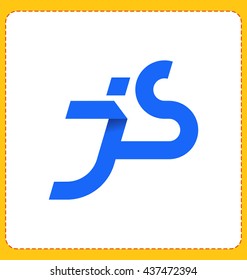 minimalist and modern two letter composition for initial, logo or signature started by j letter