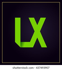 minimalist and modern two letter composition for initial, logo or signature started by L letter