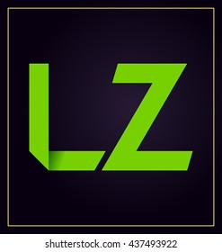 minimalist and modern two letter composition for initial, logo or signature started by L letter