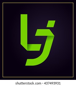 minimalist and modern two letter composition for initial, logo or signature started by L letter