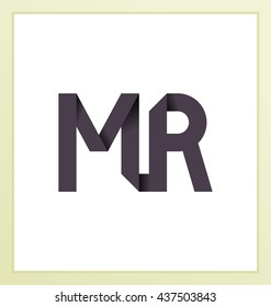 minimalist and modern two letter composition for initial, logo or signature started by M letter