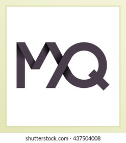 minimalist and modern two letter composition for initial, logo or signature started by M letter