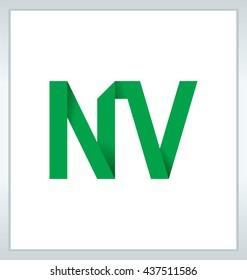 minimalist and modern two letter composition for initial, logo or signature started by N letter