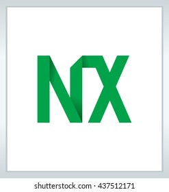 minimalist and modern two letter composition for initial, logo or signature started by N letter