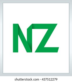 minimalist and modern two letter composition for initial, logo or signature started by N letter