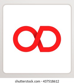 minimalist and modern two letter composition for initial, logo or signature started by O letter